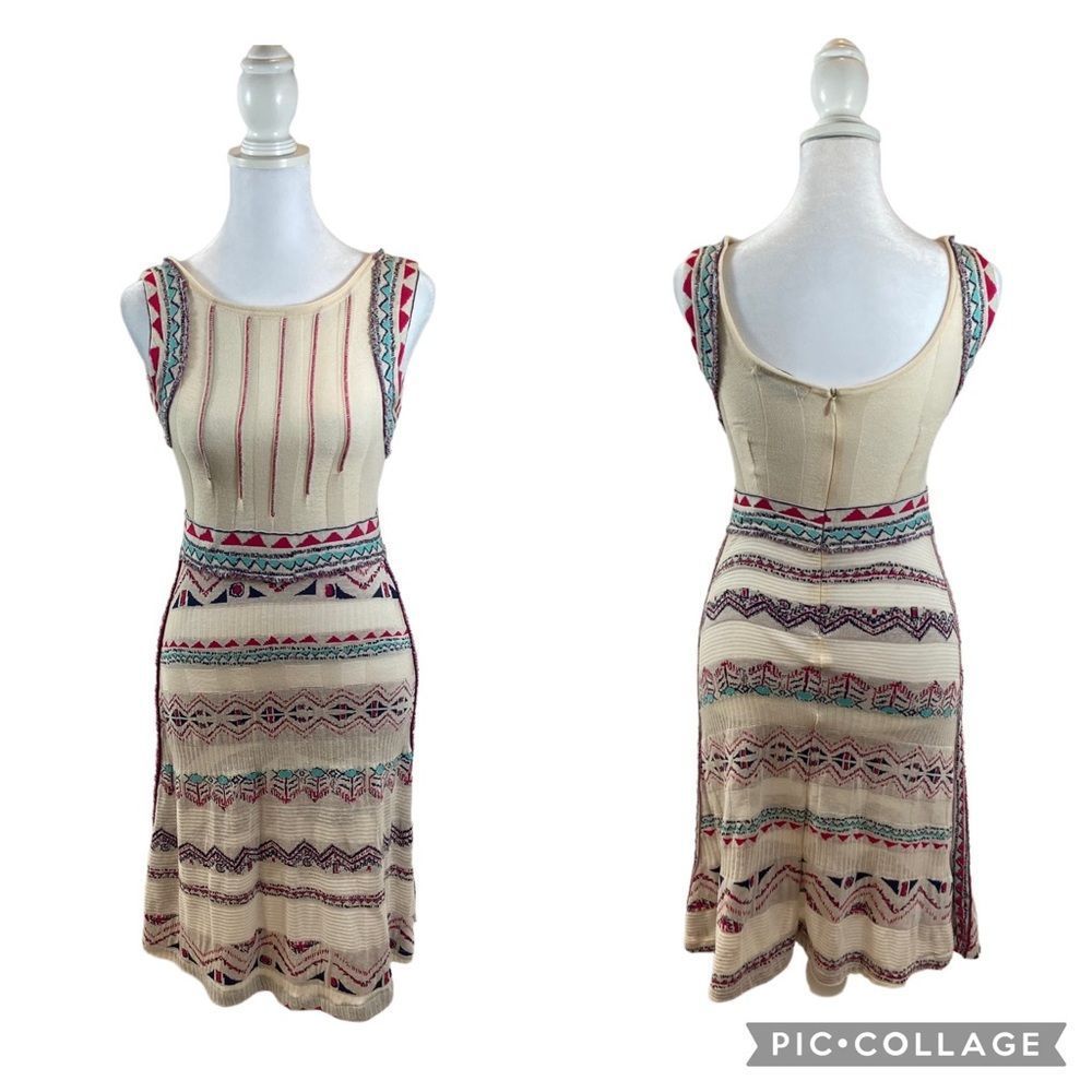 Aldo Martins Sleeveless Knit Boho Midi Dress Scoop Back Size 4